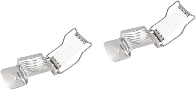 Amosfun Eierteiler 2st Aufschnittmaschine Mit Schneiddrähten Küchen Utensilien Küchenuntensilien Gemüse Samen Konservierte Eier Egg Käsespätzle Eierschneider Käseschneider Silver