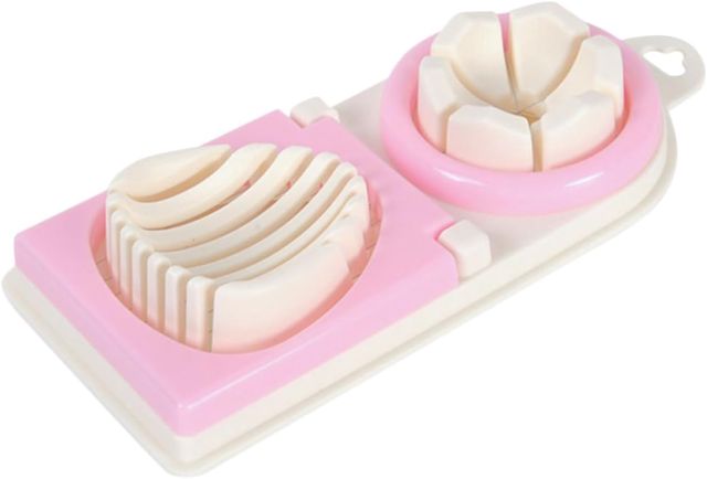 Eierschneider aus Edelstahl und PP, Tragbar, Rosa für Küche