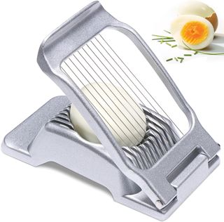 Eierschneider, Edelstahl, spülmaschinenfest, Eierteiler, Kartoffelschneider, Eierharfe, Erdbeerschneider, Schneebesen, Mozzarellaschneider, Eierstecher aus Metall, Eierschüttler, Eierschneider