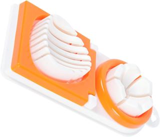 Effizienter Eierschneider aus Edelstahl und Pp mit 2 in 1 Schneidefunktion zum Schneiden von Eiern und Gemüse für Küchenvorbereitung in Orange