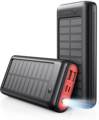 Solar Powerbank 27000mAh, 22,5W PD20W Power Bank Schnell Aufladende