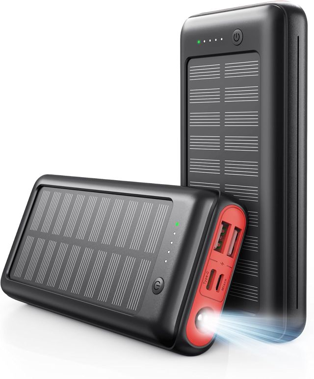 Solar Powerbank 27000mAh, 22,5W PD20W Power Bank Schnell Aufladende