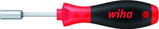 Wiha Schraubendreher SoftFinish® Sechskant-Steckschlüssel mit kurzer Rundklinge (01079) 8 mm x 65 mm ergonomischer Griff für kraftvolles Drehen, Allrounder für Industrie und Handwerk