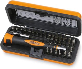 Beta 1256/C36-2 - Bimaterial-elektronikschraubendreher mit 36 austauschbaren 4 mm bits und magnetverlängerung