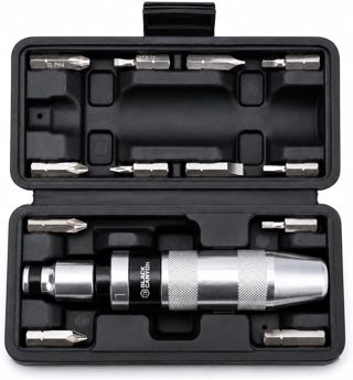 BLACK CANYON Hand Impact Wrench 1/2 Inch, 12-tlg Schraubendreher Set, Manueller Umschaltbarer Schlagschrauber, Schraubenzieher Set zum Lösen verrosteter & festgefrorener Schrauben