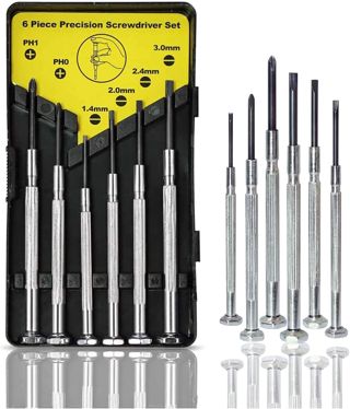 11-teiliges Mini-Schraubendreher-Set, kleines Schraubendreher-Set mit 11 verschiedenen Größen Schlitz- und Kreuzschlitz-Schraubendreher, Computer, Brillen-Reparatur