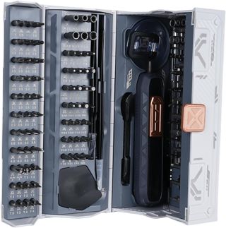 Präzisions-Schraubendreher-Set, 180-teiliges Elektrisches Magnetisches Schraubendreher-Bit-Set aus Stahl, Verstellbarer Griff mit Aufbewahrungskoffer für die Reparatur