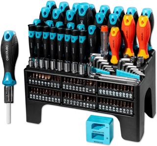 Cecotec Schraubendreher-Set HardGyro 220 Magnetic, 22-teilig, aus robustem CRV-Stahl, 10 rostfreie S2-Bits, inklusive Magnetisierer, 4 Präzisionsschraubendreher, rutschfester Griff, Halterung
