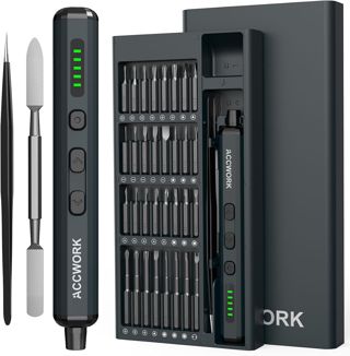 Elektrischer Schraubendreher, 68 in 1 Präzisions Electric Screwdriver - mit 64 Magnetischen S2 Bits 5 Gänge Drehmoment LED Bildschirm Magnetische Elektro Schraubendreher für Laptop, Brillen, Uhren