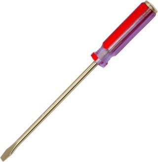 WEDO Funkenfrei Schraubendreher Schlitz，Explosionsgeschützter Schraubendreher,Nicht magnetisch,Aluminiumbronze,BAM/FM/DIN Standard,1.2 * 7 * 150mm