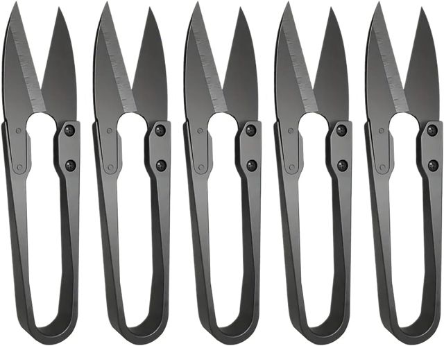 5 StückeTrimmschere, Gartenschere, Beschichtete Premium Ernteschere Edelstahl, Trimmschere Bonsaiwerkzeug Bonsai Schere Schneiden Tuch Werkzeug zum Nähen Gardering