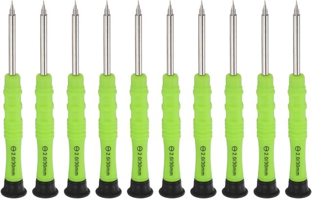 QUARKZMAN 10 Stück Schraubendreher SL1 5 89mm Länge Mini Schraubenzieher