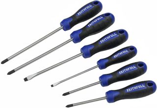 Faithfull FAISDSET6PRO Soft-Grip-Schraubendreher-Set, 6-teilig
