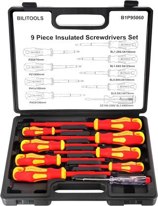 BILITOOLS Isoliertes Elektriker Schraubendreher Set 9tlg VDE 1000V