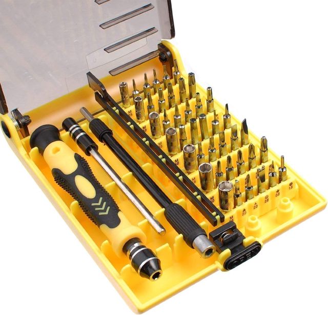 MMOBIEL Schraubendreher Set - 45 in 1 Magnetische Mini Schraubendreher Set - JK-6089B - Torx Bit Präzision Set für Handy Laptop Spielzeug Uhren Kamera Brillen usw.