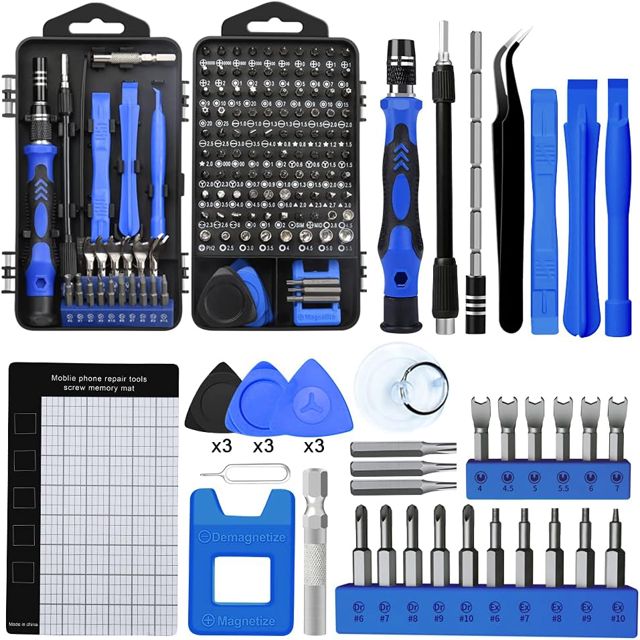 138 in 1 Schraubendreher Set Feinmechanik Mini Feinmechaniker Satz Magnetisch Upgrade Version Präzisions Elektronik Reparatur Set für iPhone Laptop Spielzeug Uhren Kamera Brillen