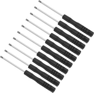 10 Stück Mini-Schlitzschraubendreher Größe 2,0 mm Kohlenstoffstahl