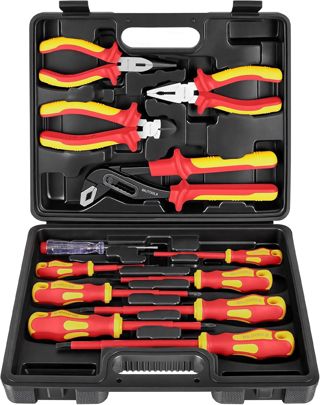 BILITOOLS Elektriker Werkzeug Set 12-tlg. VDE 1000 V, Schraubenzieher Set