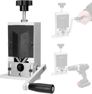 Irfora Tragbare Haushalts-Abisolierzange aus Aluminiumlegierung, manuelles Abisolierwerkzeug, Kabelschälmaschine mit Handkurbel, Verwendung mit elektrischer Handbohrmaschine für 2–15 mm Draht