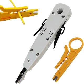 2-teiliges LSA Auflegewerkzeug Set, Netzwerk Anlegewerkzeug mit Drahtschneider, für CAT3-CAT7a Kabel, Netzwerkdosen Patchfelder Telefondosen