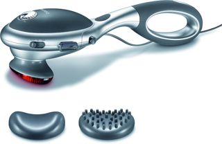 Beurer MG 70 Infrarot Massagegerät, Klopfmassage, zur Massage von Rücken, Nacken, Arme, Beine, zwei verschiedene Aufsätze, Infrarotwärmefunktion, (1er Pack)