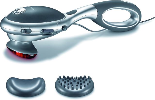 Beurer MG 70 Infrarot Massagegerät, Klopfmassage, zur Massage von Rücken, Nacken, Arme, Beine, zwei verschiedene Aufsätze, Infrarotwärmefunktion, (1er Pack)