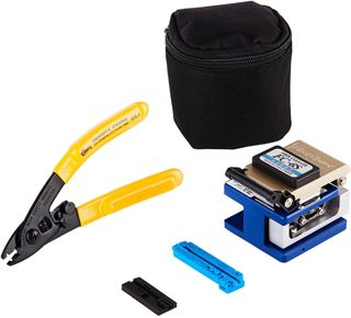Ftth. Faseroptisches Spleißwerkzeug-Kit Faserschneider Optisches Faser-Kleber-Cutter-Werkzeug-Kit FC-6s. Hohe Präzision + Tasche + CFS-2