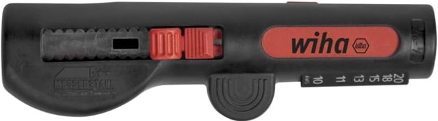 Wiha Abisolier-Multitool für Rundkabel 125 mm I Abmanteln 8 - 13 mm I Abisolieren 0,5 - 6 mm² I Rund-, Längsabmanteln, Ablängen, -isolieren (44242)
