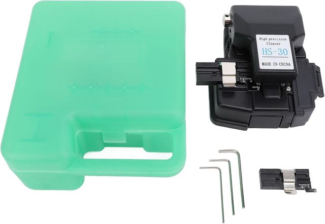 Optical Faser Cleaver, 16 Seitenschneidend Gesicht mit einem Winkel von 0,5 °, professioneller Wolframstahlschneider für Faserspleißen, Multi -Funktions -Messgeräte für 0,25 bis