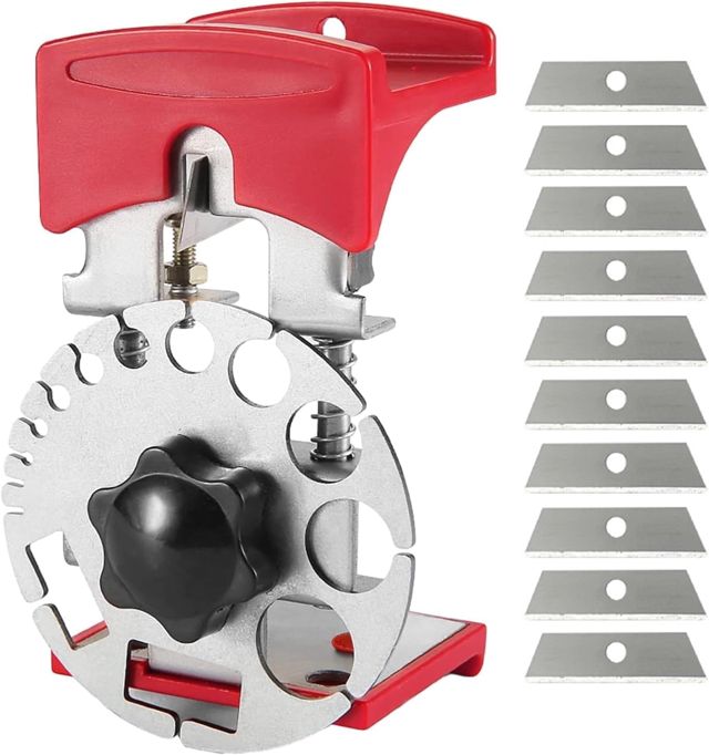 Abisolierwerkzeug, Kabelschälmaschine,Hand-Kupferdraht-Abisoliermaschine Kabel Abisolierwerkzeug,Kabelabisoliermaschine mit Abnehmbarem Griff, Abisoliermaschine von KabelabfäLlen 10 Klingen