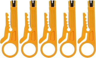 Zunate -Abisolierzange Netzwerk-Abisolierzange Punch-Down-Cutter für Netzwerkkabel, RJ45/Cat5/Cat6-Datenkabel, Telefonkabel und 3D-Drucker PTFE-Rohr 5St