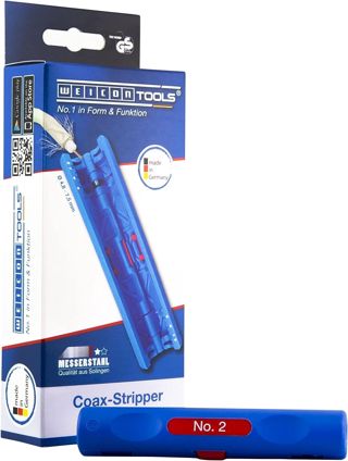 WEICON TOOLS Coax-Stripper No. 2 Entmanteln & Abisolieren von 4,8 - 7,5 mm Koaxialkabeln