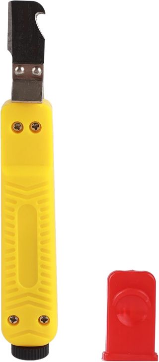 Abisolierzange Handwerkzeug Kabelschneider für PVC-Gummi-Silikon Gelb Elektriker DIY LY25-6 Einstellbare Schnitttiefe 8-28 mm