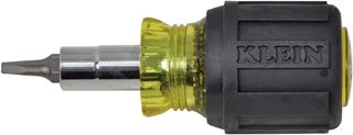 Stubby Multi-Bit-Schraubendreher und Mutternzieher, 1 und #2 quadratische Aussparung, 3/16 Zoll Schlitz, 2 Phillips, 1/4 Zoll und 5/16 Zoll Nut Drivers Klein Tools 32562