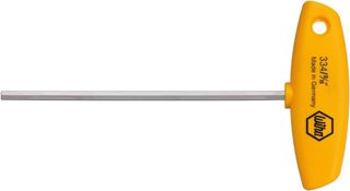 Wiha Stiftschlüssel mit Quergriff Sechskant, Zoll-Ausführung glanzvernickelt (02803) 7/64 x 150 mm