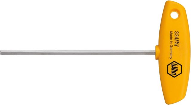 Wiha Stiftschlüssel mit Quergriff Sechskant, Zoll-Ausführung glanzvernickelt (02803) 7/64 x 150 mm
