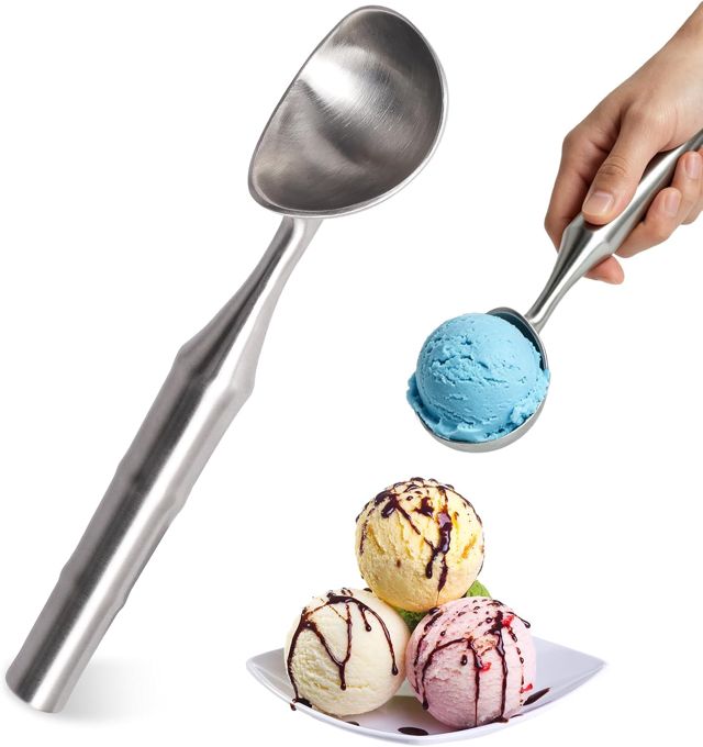 Eisportionierer aus Edelstahl, Robuster Eislöffel Portionierer