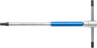 HÖGERT TECHNIK T-Griff TORX T27 – 180 mm – CrV-Stahl – mit verschiebbarem Quergriff & 3-fach Antrieb – für Montage & Werkstatt – Profi Schraubwerkzeug