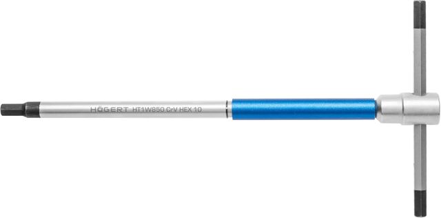 HÖGERT TECHNIK T-Griff TORX T27 – 180 mm – CrV-Stahl – mit verschiebbarem Quergriff & 3-fach Antrieb – für Montage & Werkstatt – Profi Schraubwerkzeug