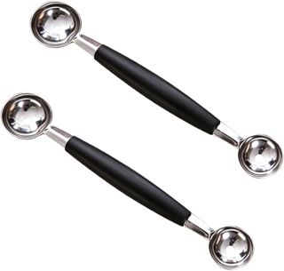 2 Pcs Edelstahl Kugelausstecher Melonenschneider Hochlöffel Eisportionierer