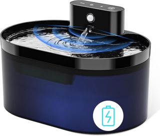 Katzenbrunnen Kabellos, Diealles Shine 2.2L Trinkbrunnen für Katze mit Bewegungsmelder, 4200mAh Wasserbrunnen für Katzen, Leise Wasserpumpe Trinkbrunnen für Hunde Katze