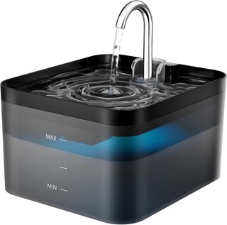PawPoll Katzenbrunnen, 2,2L Trinkbrunnen für Katze, Super Leiser, Leicht zu Reinigen, Wasserbrunnen für Katzen mit LED und Aktivkohlefilter, BPA Frei, 6 Filter + 3 Schaumstofffilter