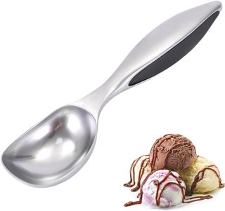 Edelstahl Eisportionierer für perfekte Kugeln, robuster Eislöffel für Gelato, Sorbet und Teig – spülmaschinenfest für Haushalt und Küche