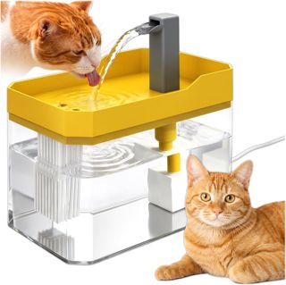 KRUMAD Katzenbrunnen 1,5L, Trinkbrunnen für Katze, Wasserbrunnen, Fountain