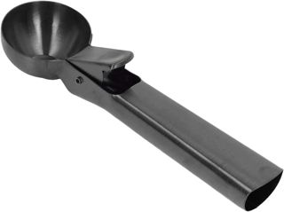 Cryfokt Ergonomischer Eisportionierer mit Antihaftbeschichtung, Kugellöffel aus Edelstahl für Backbegeisterte (BLACK)
