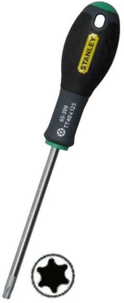 Stanley FatMax Schraubendreher Torx, TT10, 75mm Schwertlänge, Chrom-Vanadium, ergonomischer SoftGrip Handgriff 0-65-340
