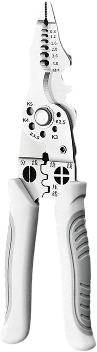 Abisolierzange - Ergonomische Multifunktionszange mit hoher Festigkeit für Elektriker, Haushalt, Elektrizität, Solar, Industrie, Bau, Fahrzeuge, Netzwerk, Anwohner
