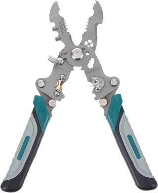 HOMSFOU Multifunktionale Faltbare Abisolierzange aus Metall Tragbares Professionelles Handwerkzeug zur Kabelentmantelung für Elektriker im Werkstattgebrauch