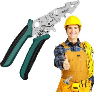 Crimper-Kabelschneiderzange, Abisolierzange und Crimpwerkzeug - Winkel-Abisolierwerkzeug | Präzise, ​​rutschfeste Handwerkzeuge mit komfortablem Griff und hoher Härte
