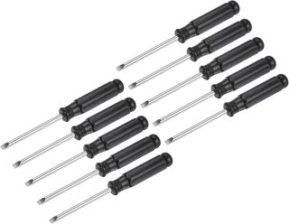 sourcing map 10Stk Mini Schlitz Schraubendreher, 2,5 mm Flachkopf